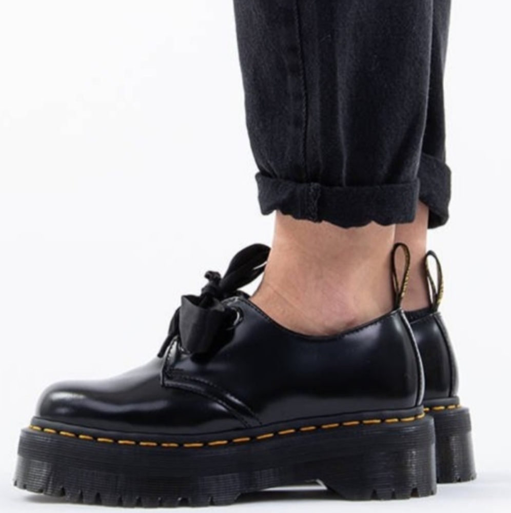 Dr. Martens Holly Quad Buttero Leather Oxford 90s Chunky Platform Grunge Goth